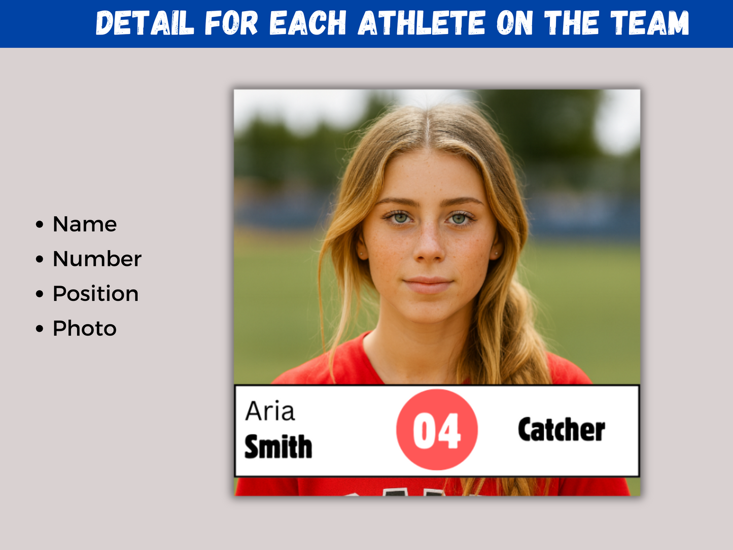 Editable  Softball Team Roster 20 Player Template