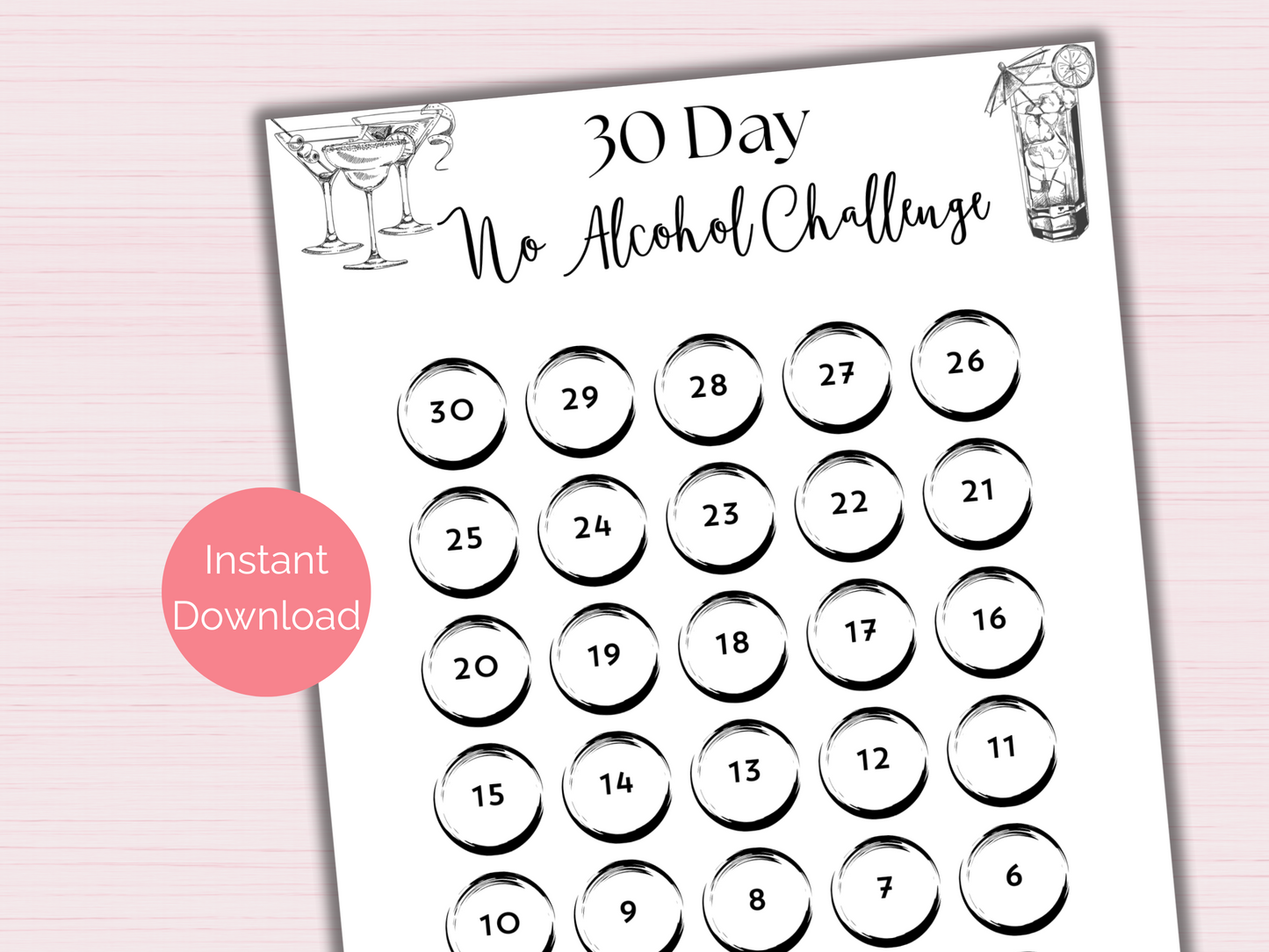 30 Day No Alcohol Challenge