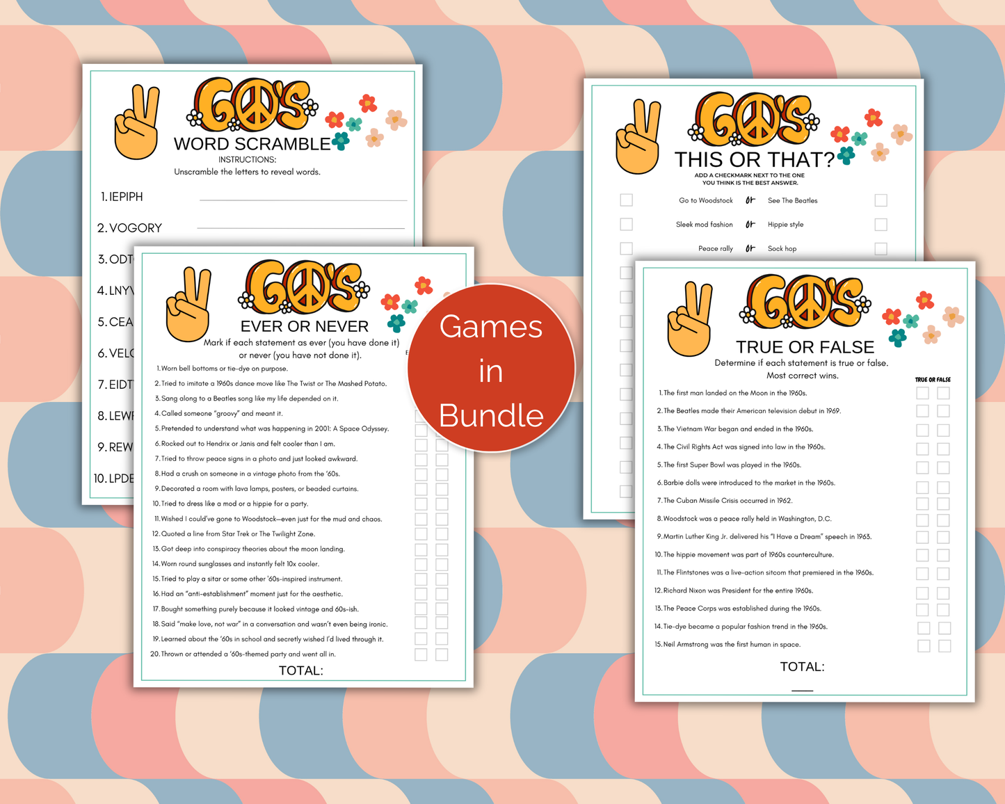 60s Party Game Bundle