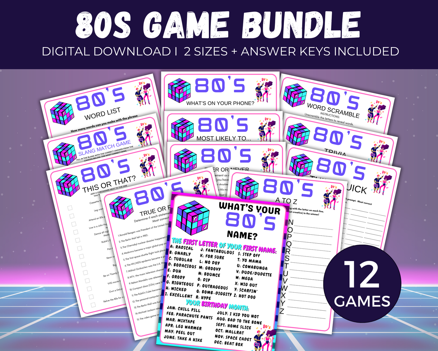 80s Party Game Bundle