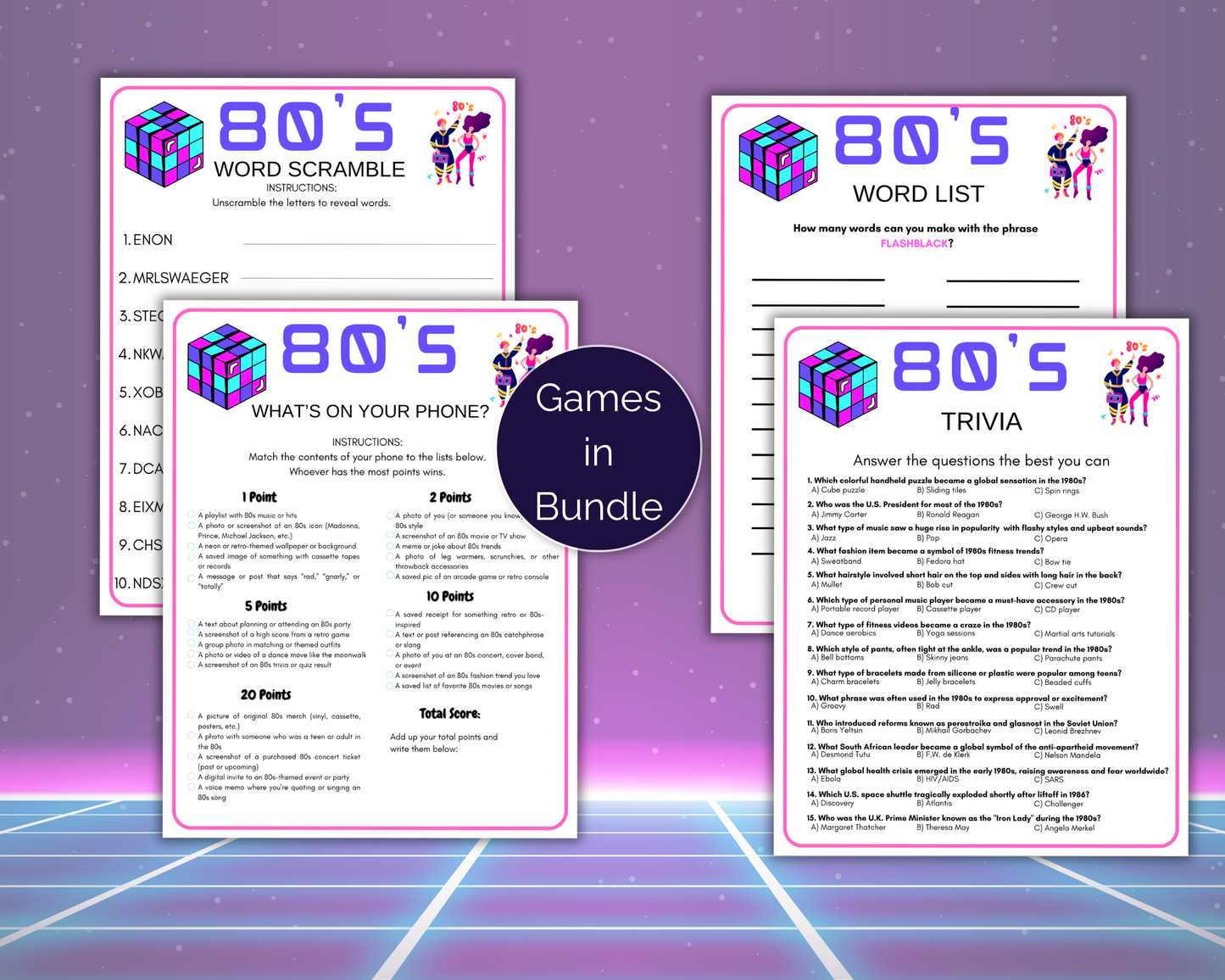 80s Party Game Bundle