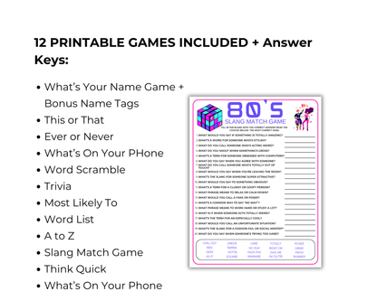 80s Party Game Bundle