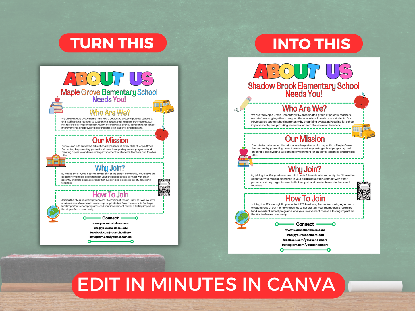 EDITABLE About The PTA PTO Flyer Template