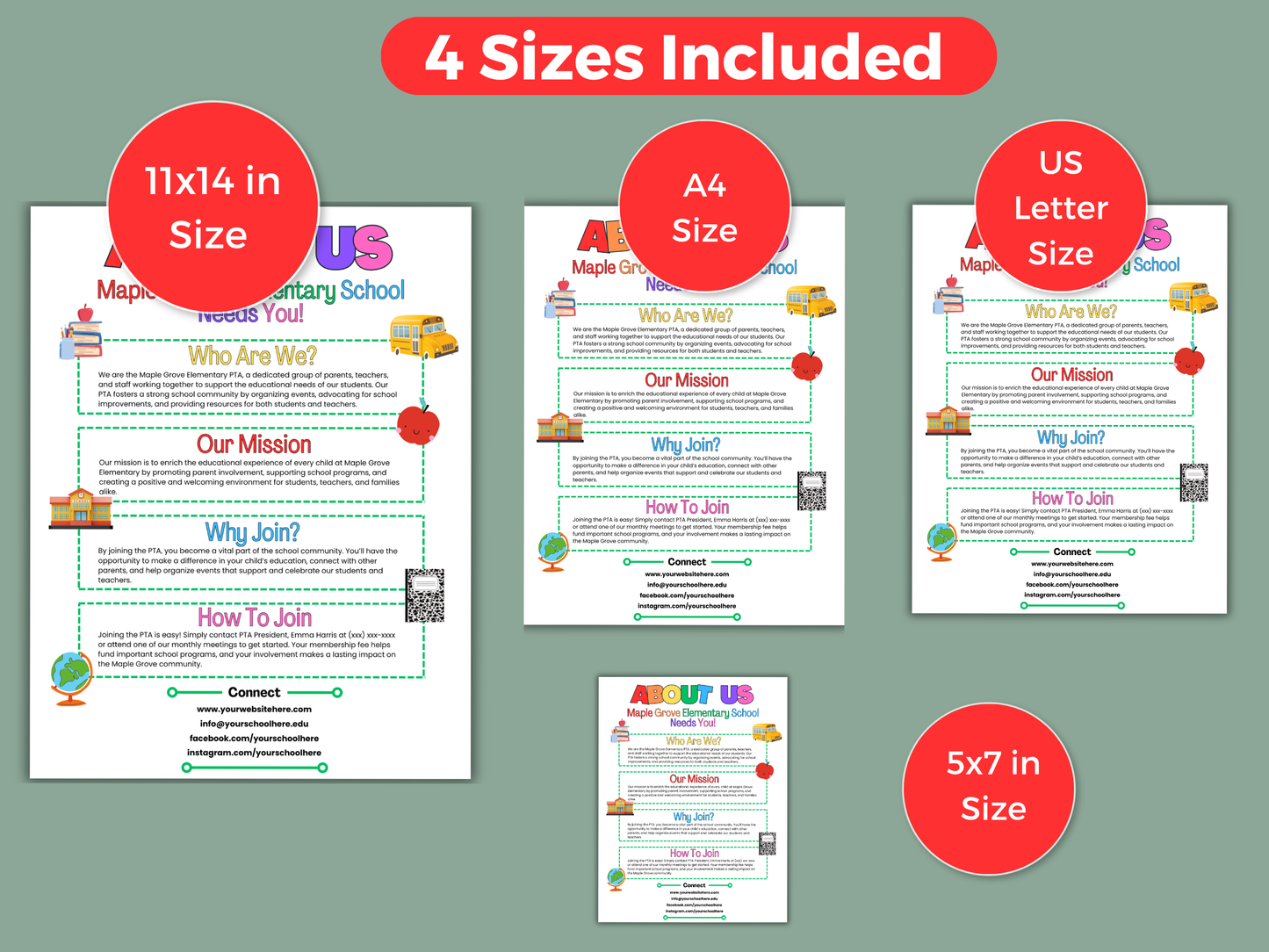 EDITABLE About The PTA PTO Flyer Template