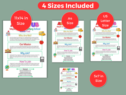 EDITABLE About The PTA PTO Flyer Template