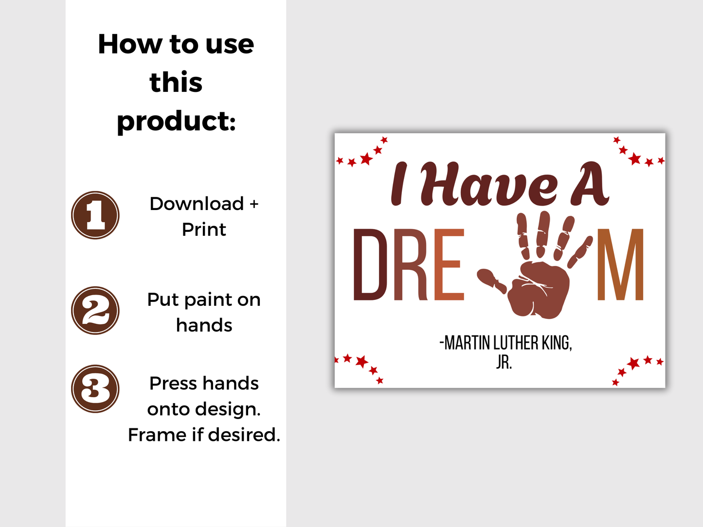 MLK Day Handprint Art Bundle