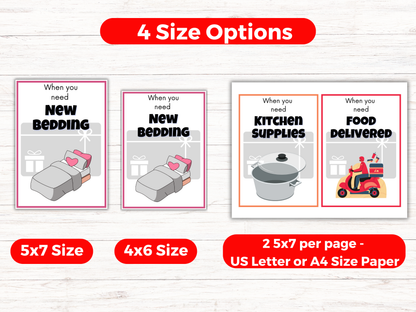 Moving Out Gift Card Book Editable or Printable