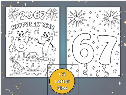 67 New Year Coloring Pages