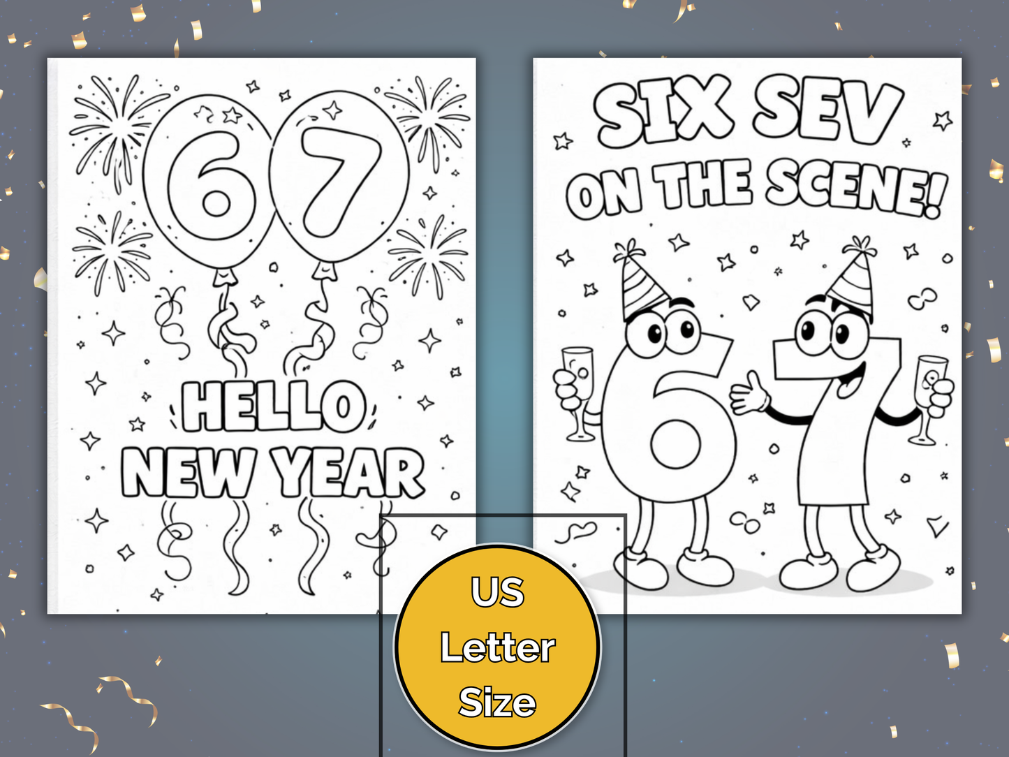 67 New Year Coloring Pages