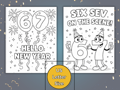 67 New Year Coloring Pages
