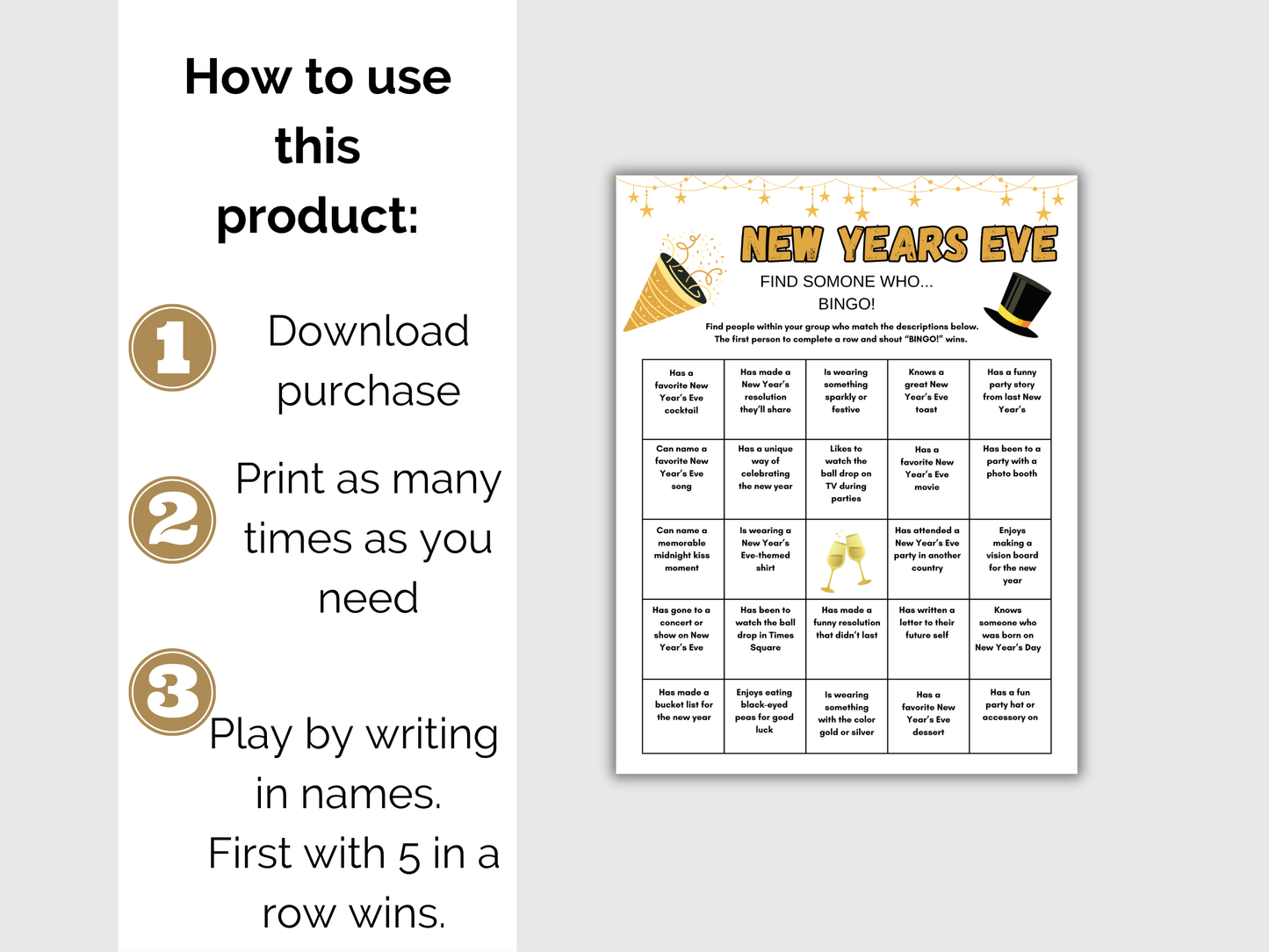 New Years Eve Find Someone Who