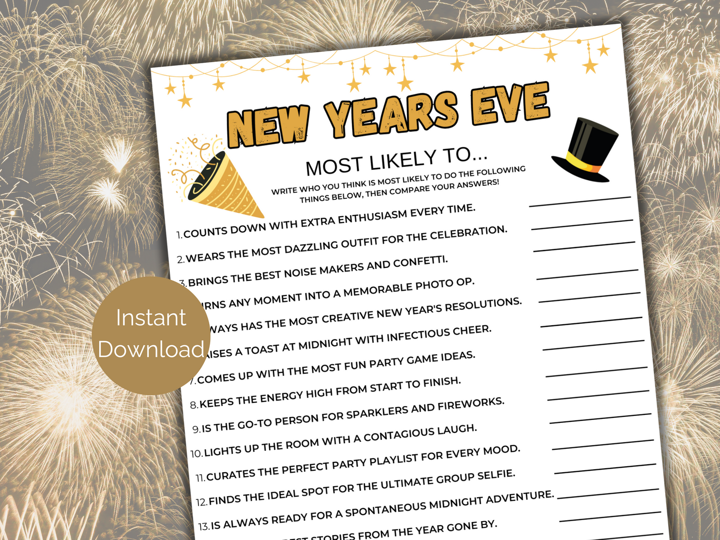 New Years Eve Most Likely To