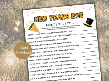 New Years Eve Most Likely To