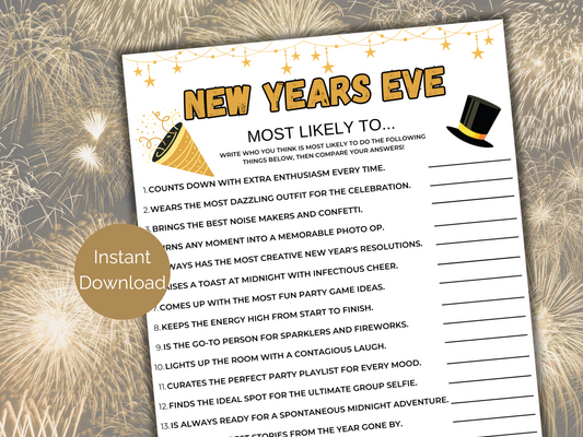 New Years Eve Most Likely To