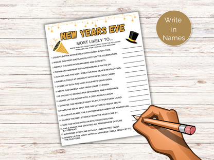 New Years Eve Most Likely To