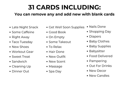 New Mom Gift Card Book Editable or Printable