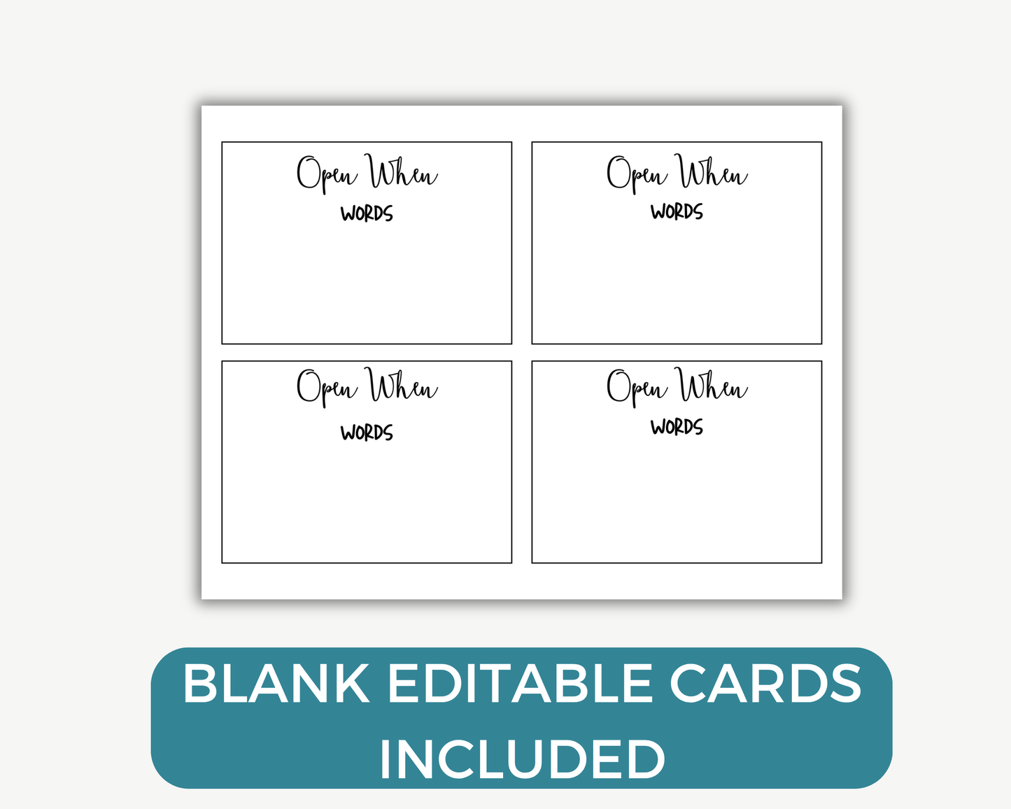 Open When Envelope Labels for College