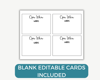 Open When Envelope Labels for College
