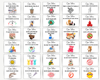 Open When Envelope Labels for College