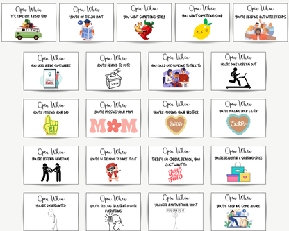 Open When Envelope Labels for College