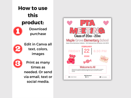 EDITABLE February PTO PTA Newsletter Template