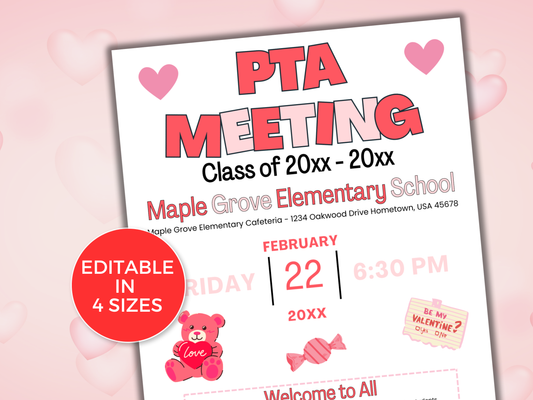 EDITABLE February PTO PTA Newsletter Template