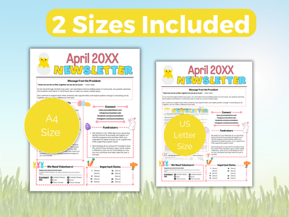 EDITABLE April PTO PTA Newsletter Template