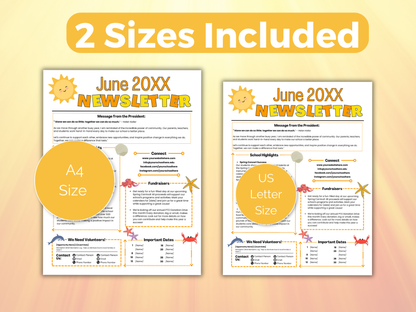 EDITABLE June PTO PTA Newsletter Template