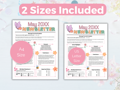 EDITABLE May PTO PTA Newsletter Template