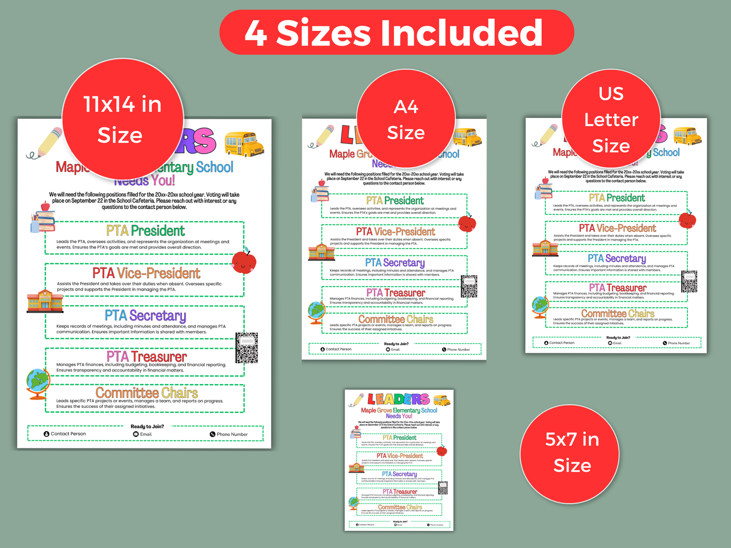 EDITABLE PTO PTA Flyer Template Bundle with Pta Newsletter Templates