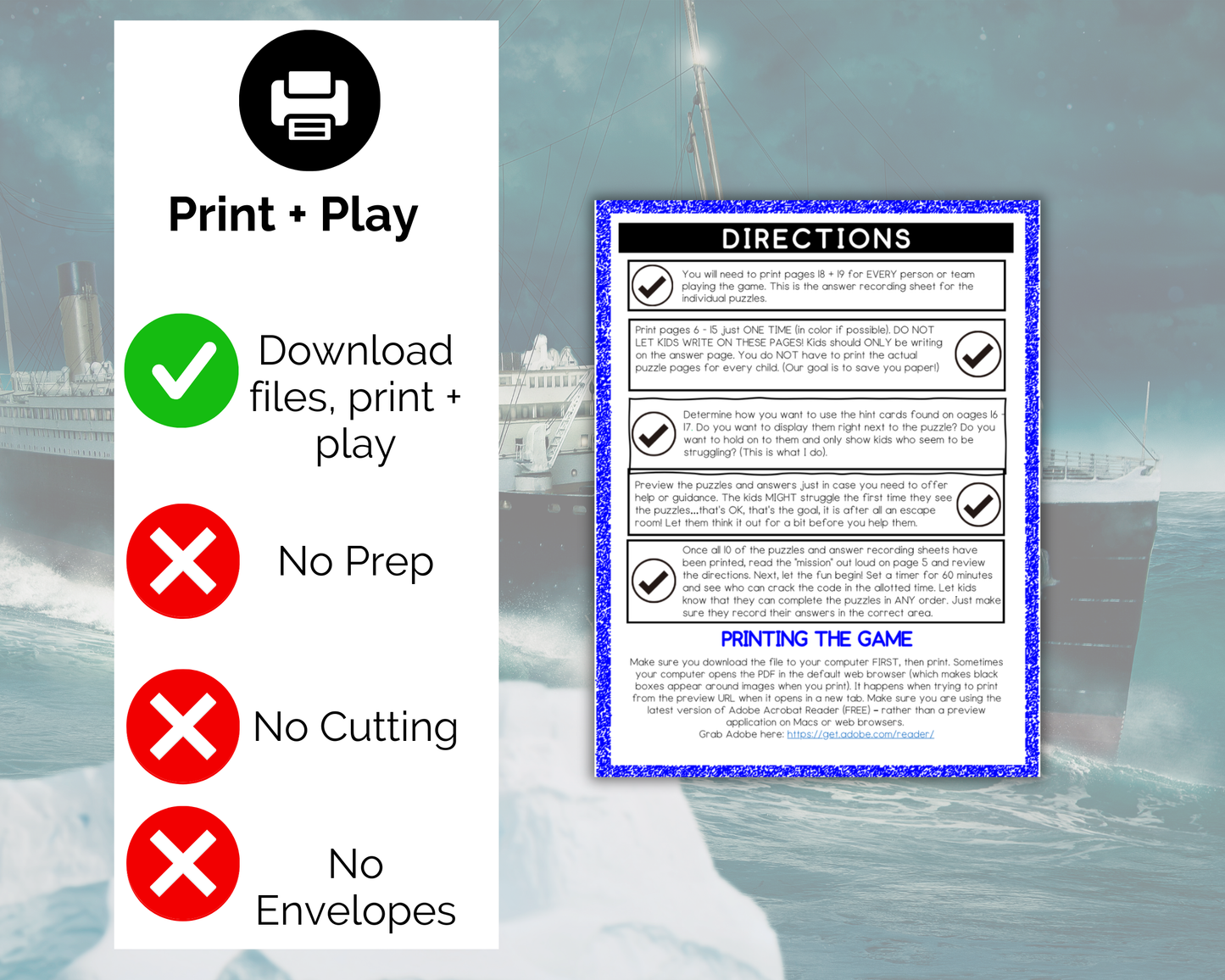 Titanic Escape Room for Kids