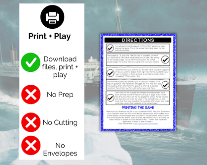 Titanic Escape Room for Kids