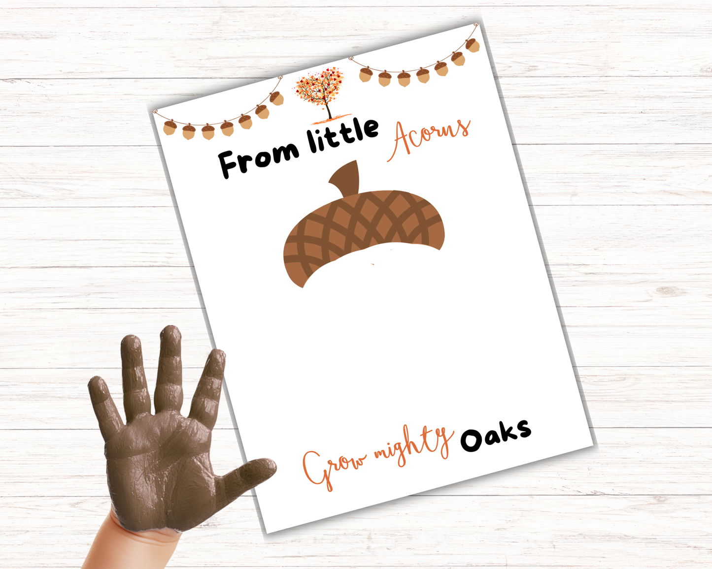 Acorn Fall Handprint Art