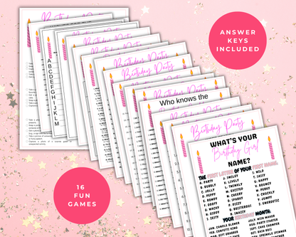 Adult Birthday Games For Her Bundle