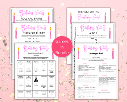 Adult Birthday Games For Her Bundle