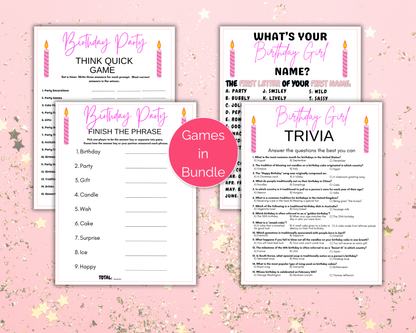 Adult Birthday Games For Her Bundle