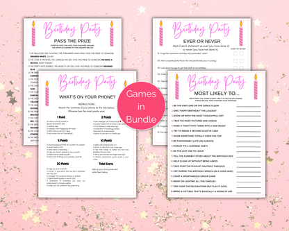 Adult Birthday Games For Her Bundle