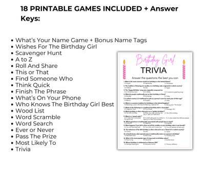 Adult Birthday Games For Her Bundle