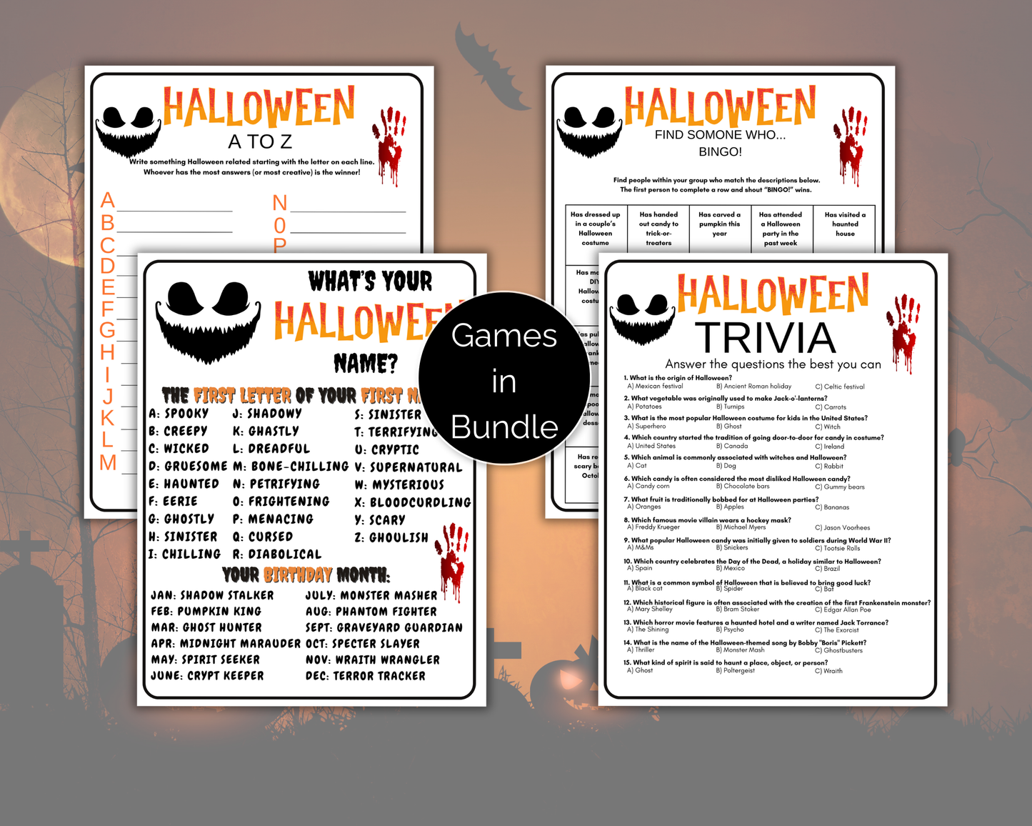 Adult Halloween Games Bundle