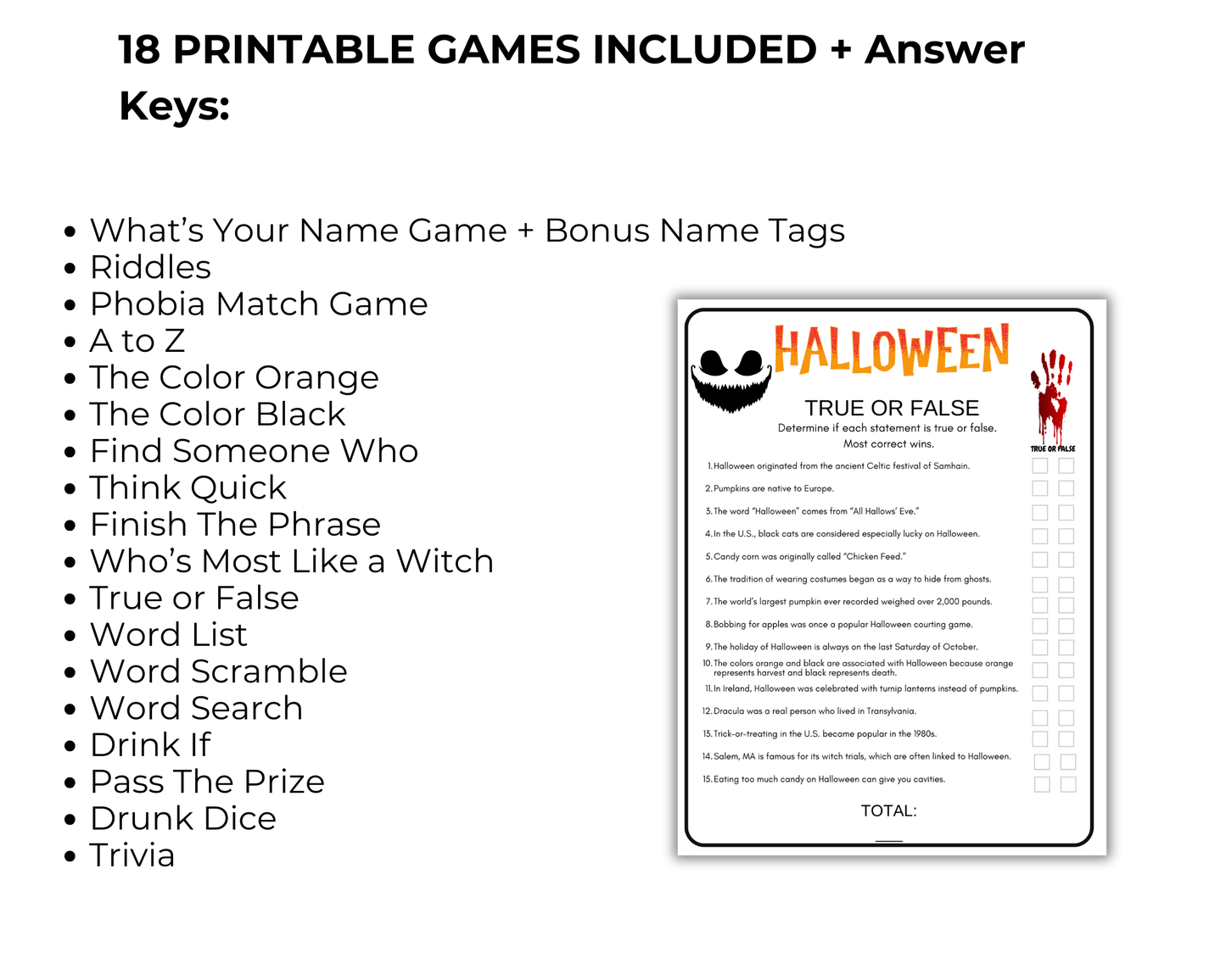 Adult Halloween Games Bundle