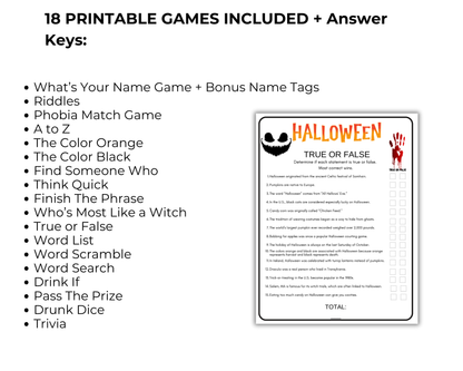Adult Halloween Games Bundle