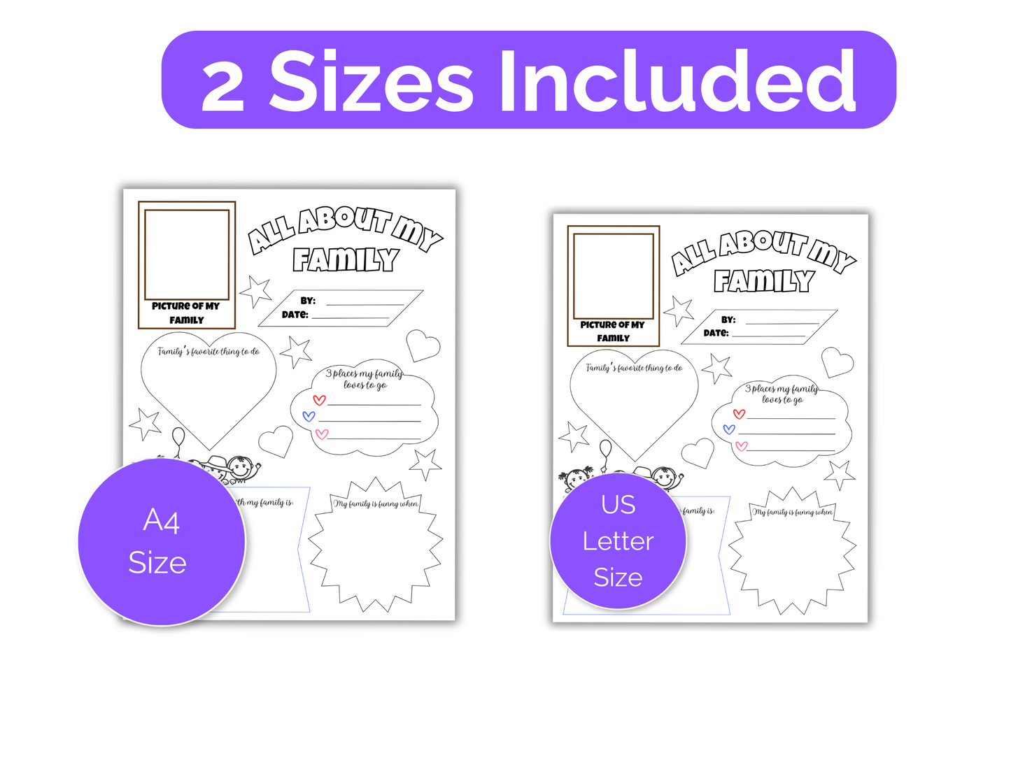 All About My Family Worksheet Printable
