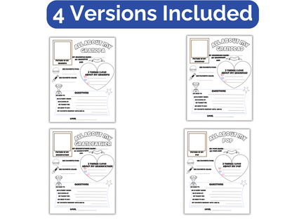 All About My Grandpa Printable