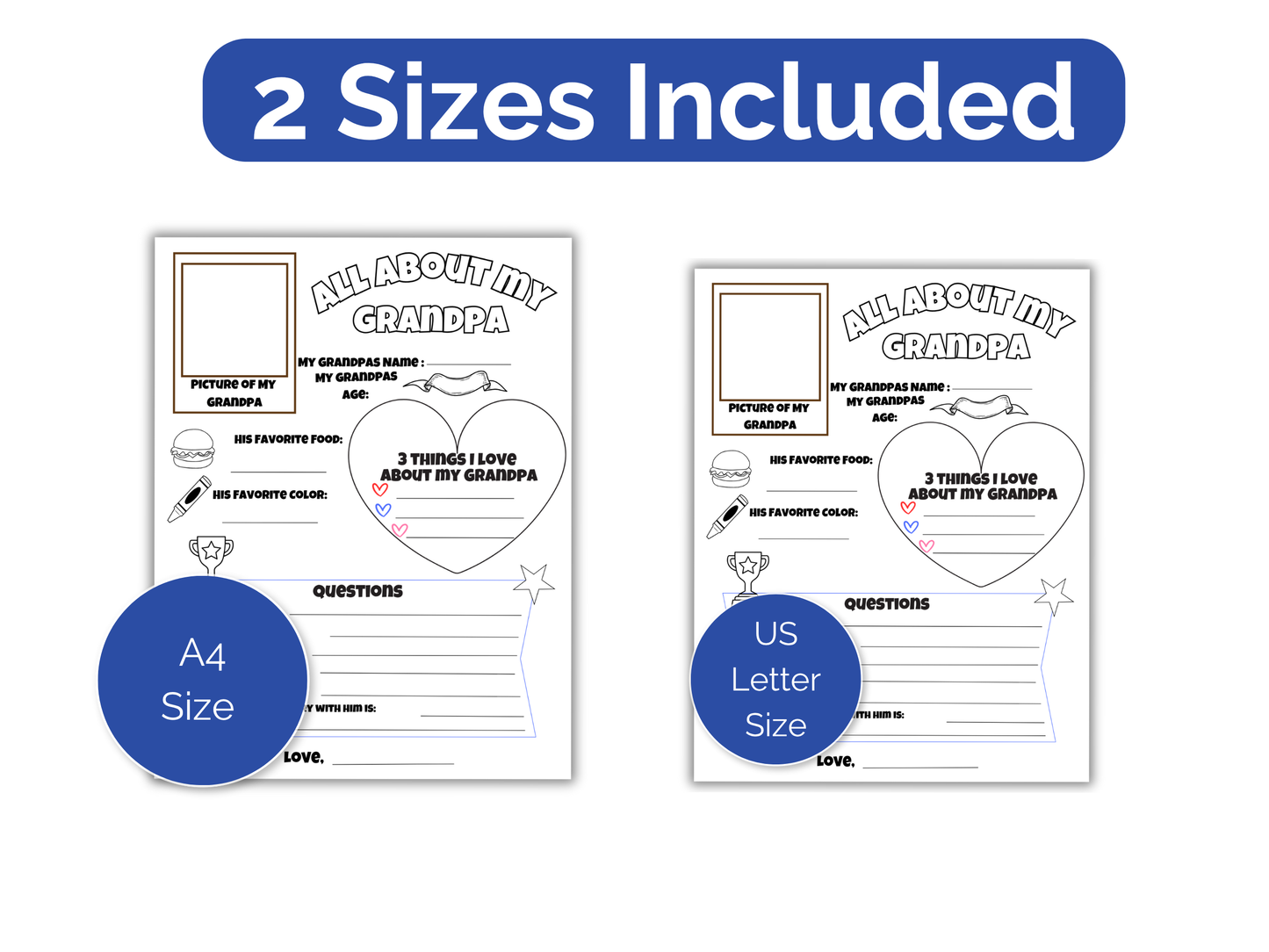 All About My Grandpa Printable