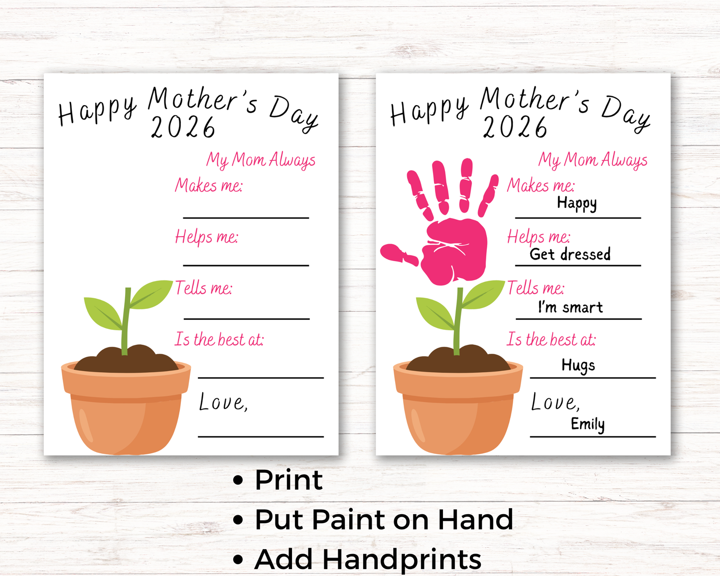 All About Mom Handprint Art