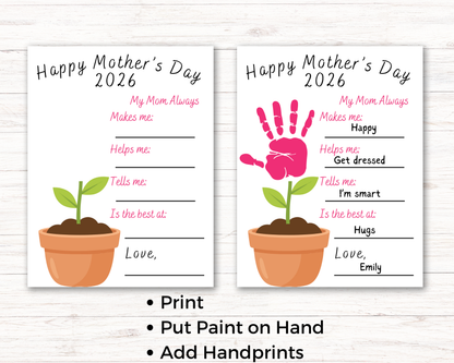 All About Mom Handprint Art