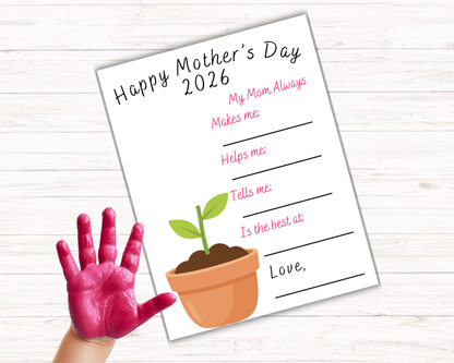 All About Mom Handprint Art