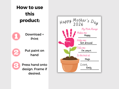 All About Mom Handprint Art