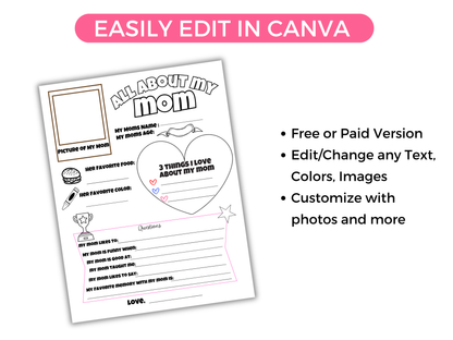 Editable All About My Mom