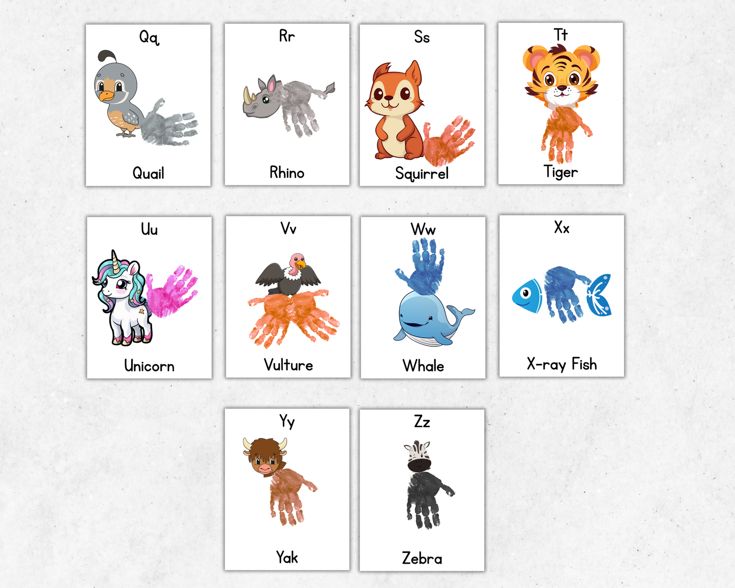 Alphabet Handprint Art Bundle